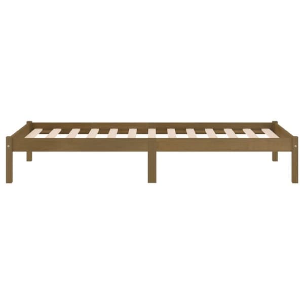 vidaXL Sengeramme honningbrun heltre furu 100x200 cm