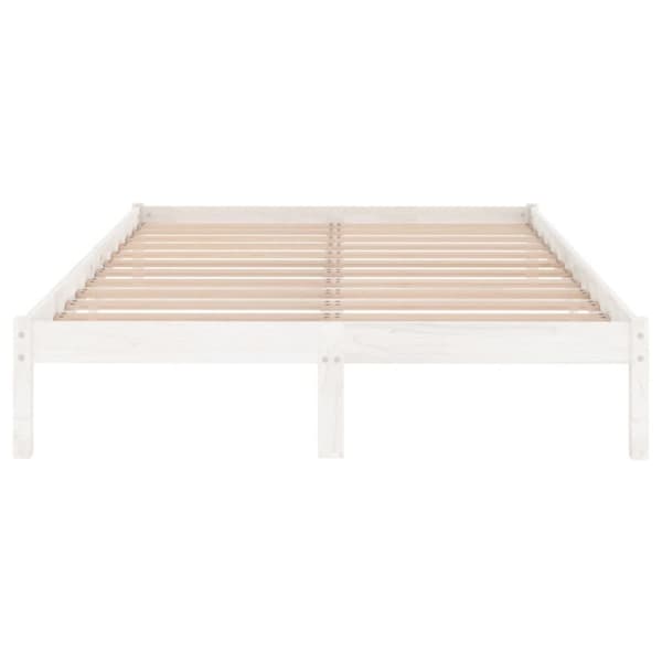 vidaXL sengestel 180x200 cm Super King massivt fyrretræ hvid