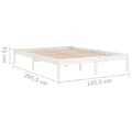 Miniatyrbillede 9 af 9: vidaXL sengestel 180x200 cm Super King massivt fyrretræ hvid