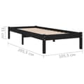 Miniatyrbilde 9 av 9: vidaXL Sengeramme svart heltre furu 100x200 cm