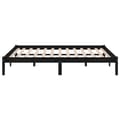 Miniatyrbillede 6 af 9: vidaXL sengestel 140x190 cm massivt fyrretræ sort