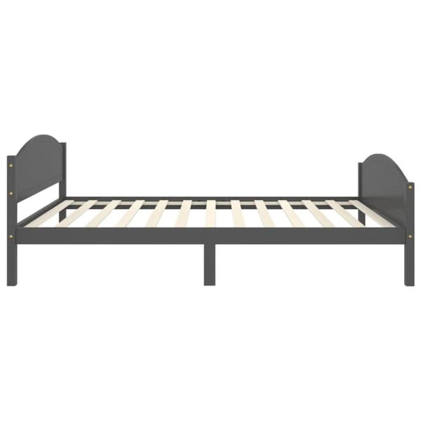 vidaXL Sengeramme mørkegrå heltre furu 120x200 cm
