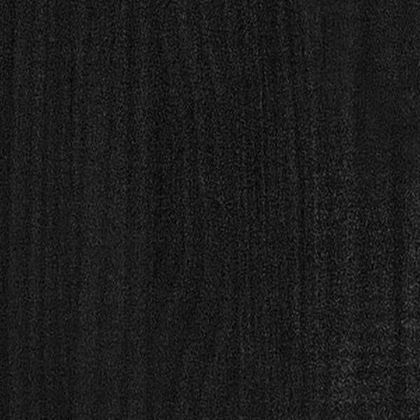 vidaXL Sängram svart massiv furu 75x190 cm