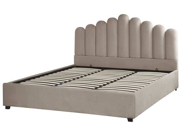 Seng med Opbevaring 180 x 200 cm Beige