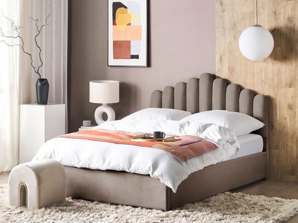 Seng med Opbevaring 180 x 200 cm Beige
