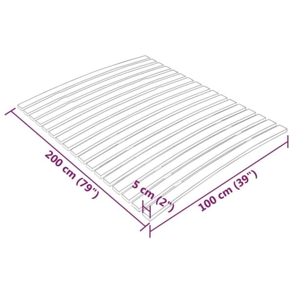 vidaXL Spilebase med 17 lameller 100x200 cm