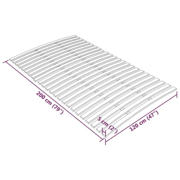 vidaXL lamelbund med 24 lameller 120x200 cm