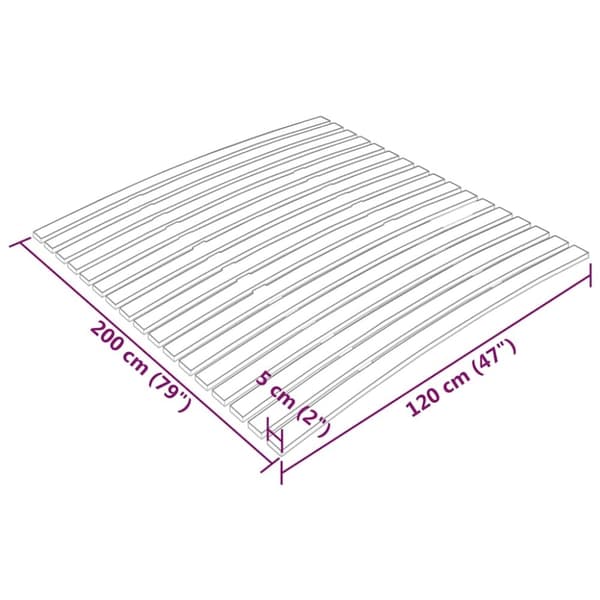 vidaXL Spilebase med 17 lameller 120x200 cm
