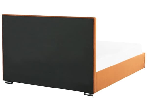 Parisänky oranssi 188 x 214 x 111 cm sametti puu säilytystilalla moderni 180 x 200 cm