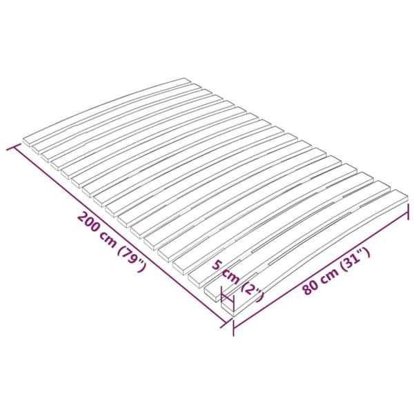 vidaXL Spilebase med 17 lameller 80x200 cm