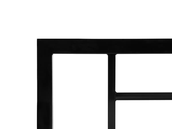 Seng Sort med Stel 140 x 200 cm Minimalistisk Metal Sengeramme med Integreret Lamelbund Lav Sengegavl Moderne Industriel Design Soveværelse