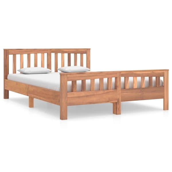 vidaXL sengestel 140x200 cm massivt teaktræ