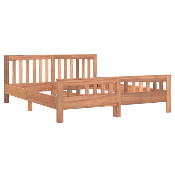 vidaXL sengestel 160x200 cm massivt teaktræ