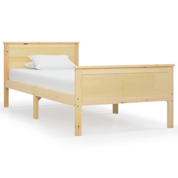 vidaXL sengestel 90x200 cm massivt fyrretræ