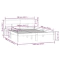 Miniatyrbilde 9 av 11: vidaXL Sengeramme hvit heltre furu 140x190 cm