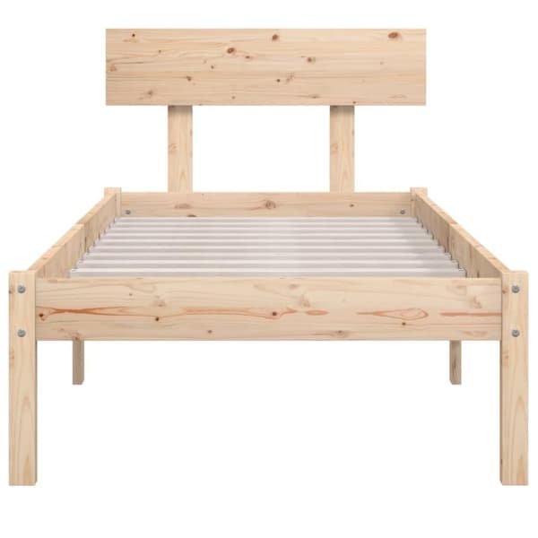 vidaXL Sengeramme heltre furu 90x200 cm