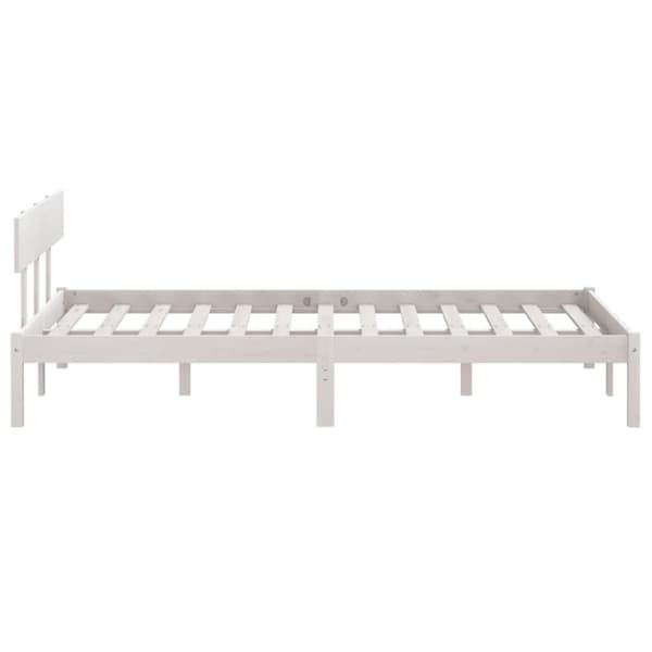 vidaXL Sengeramme hvit heltre furu 120x200 cm