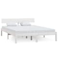 Miniatyrbilde 1 av 11: vidaXL Sengeramme hvit heltre furu 120x200 cm