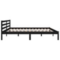 Miniatyrbilde 5 av 10: vidaXL Sengeramme heltre furu 200x200 cm svart