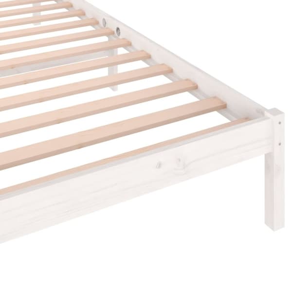 vidaXL Sengeramme heltre furu 100x200 cm hvit