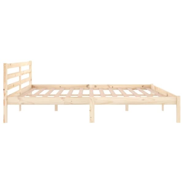 vidaXL Sängram massiv furu 200x200 cm