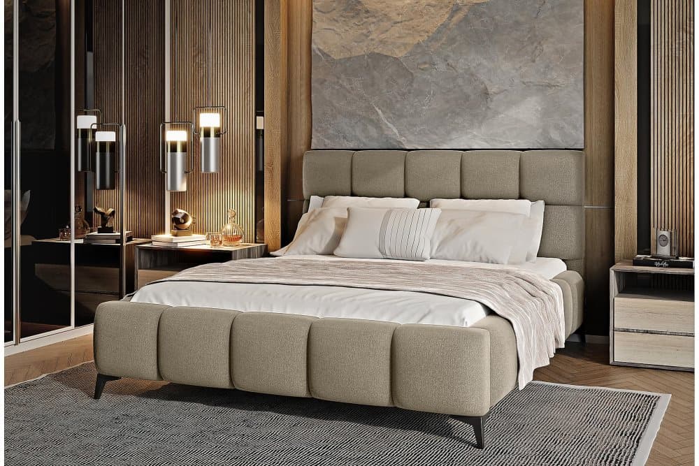 Nazira Sängram med Förvaring 160x200 cm Beige