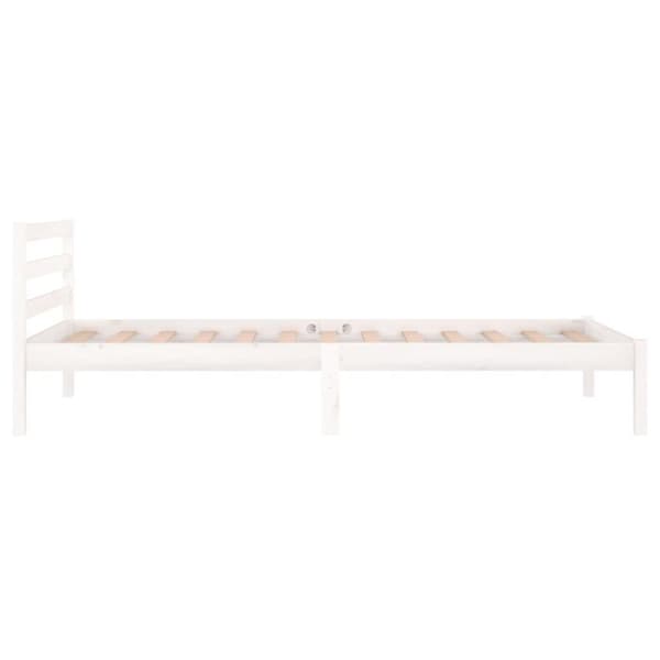 vidaXL Sängynrunko täysi mänty 90x200 cm valkoinen