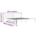 Pikkukuva 8 / 10: vidaXL Sängynrunko täysi mänty 200x200 cm valkoinen