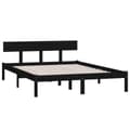 Miniatyrbillede 3 af 11: vidaXL sengeramme 120x200 cm massivt fyrretræ sort