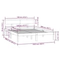 Miniatyrbillede 9 af 11: vidaXL sengeramme 120x200 cm massivt fyrretræ sort