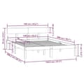 Miniatyrbillede 9 af 11: vidaXL sengeramme 140x200 cm massivt fyrretræ hvid