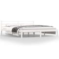 Miniatyrbilde 3 av 10: vidaXL Sengeramme heltre furu 180x200 cm hvit Super King