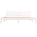 Miniatyrbilde 4 av 10: vidaXL Sengeramme heltre furu 180x200 cm hvit Super King