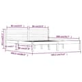 Miniatyrbilde 8 av 10: vidaXL Sengeramme heltre furu 180x200 cm hvit Super King