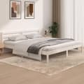 Miniatyrbilde 9 av 10: vidaXL Sengeramme heltre furu 180x200 cm hvit Super King