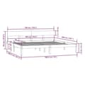 Miniatyrbillede 9 af 11: vidaXL sengeramme 180x200 cm Super King massivt fyrretræ hvid