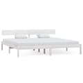 Miniatyrbillede 1 af 11: vidaXL sengeramme 180x200 cm Super King massivt fyrretræ hvid