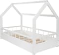 Miniatyrbillede 1 af 2: Træseng - hvid - 160x80 cm - med barriere