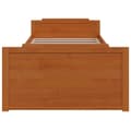 Miniatyrbilde 4 av 11: vidaXL Sengeramme med skuffer honningbrun heltre furu 90x200 cm