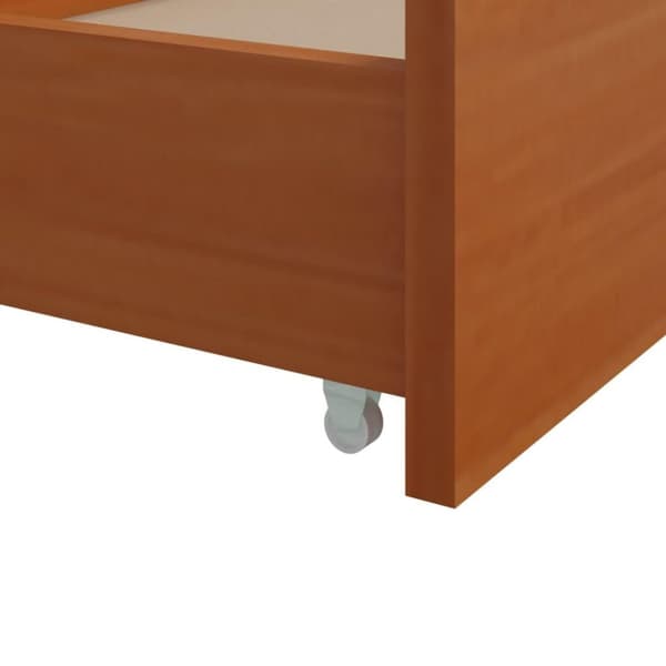 vidaXL Sengeramme med skuffer honningbrun heltre furu 90x200 cm