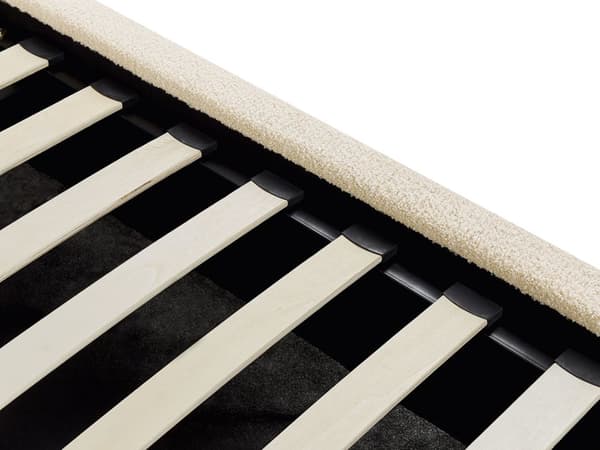 Seng med Opbevaring 180 x 200 cm i Beige farve Boucle