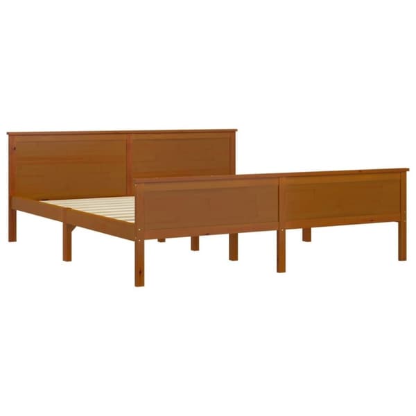 vidaXL Sengeramme honningbrun furu 180x200 cm