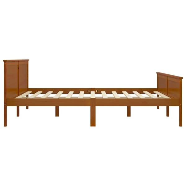 vidaXL Sengeramme honningbrun furu 180x200 cm