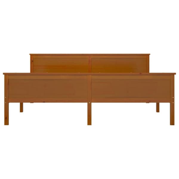 vidaXL Sengeramme honningbrun furu 180x200 cm