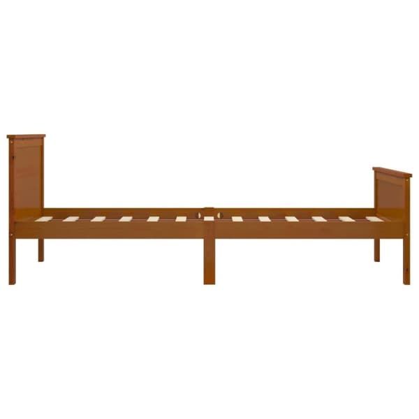 vidaXL Sengeramme honningbrun heltre furu 100x200 cm