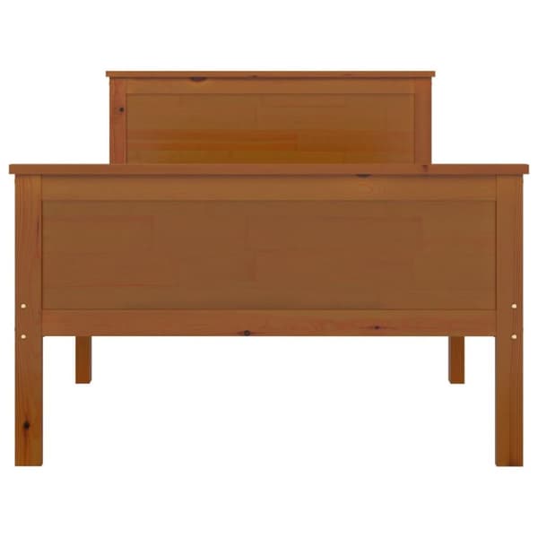 vidaXL Sengeramme honningbrun heltre furu 100x200 cm