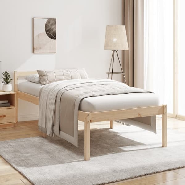 vidaXL seniorseng 90x200 cm massivt fyrretræ