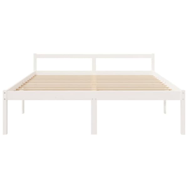 vidaXL Seniorseng hvit 180x200 cm heltre furu