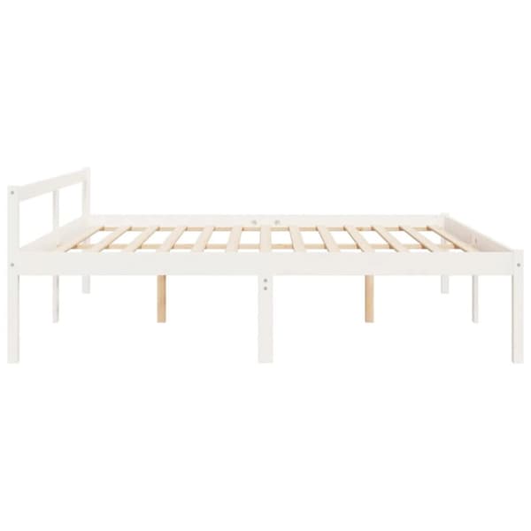 vidaXL Seniorseng hvit 180x200 cm heltre furu
