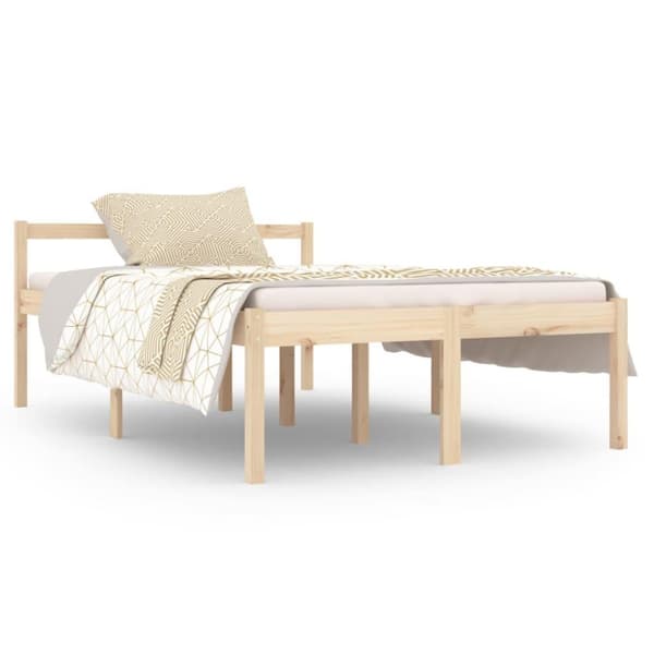 vidaXL Sengeramme 120x190 cm heltre furu